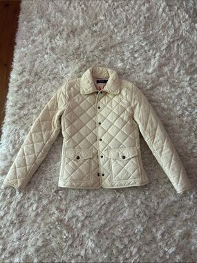 Polo by Ralph Lauren Ivory Quilted Snap-Front Jacket